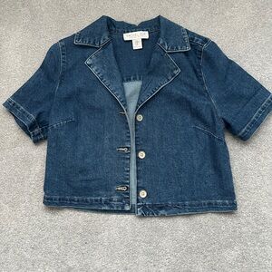 Rachel Zoe Blue Denim Crop Top Shirt